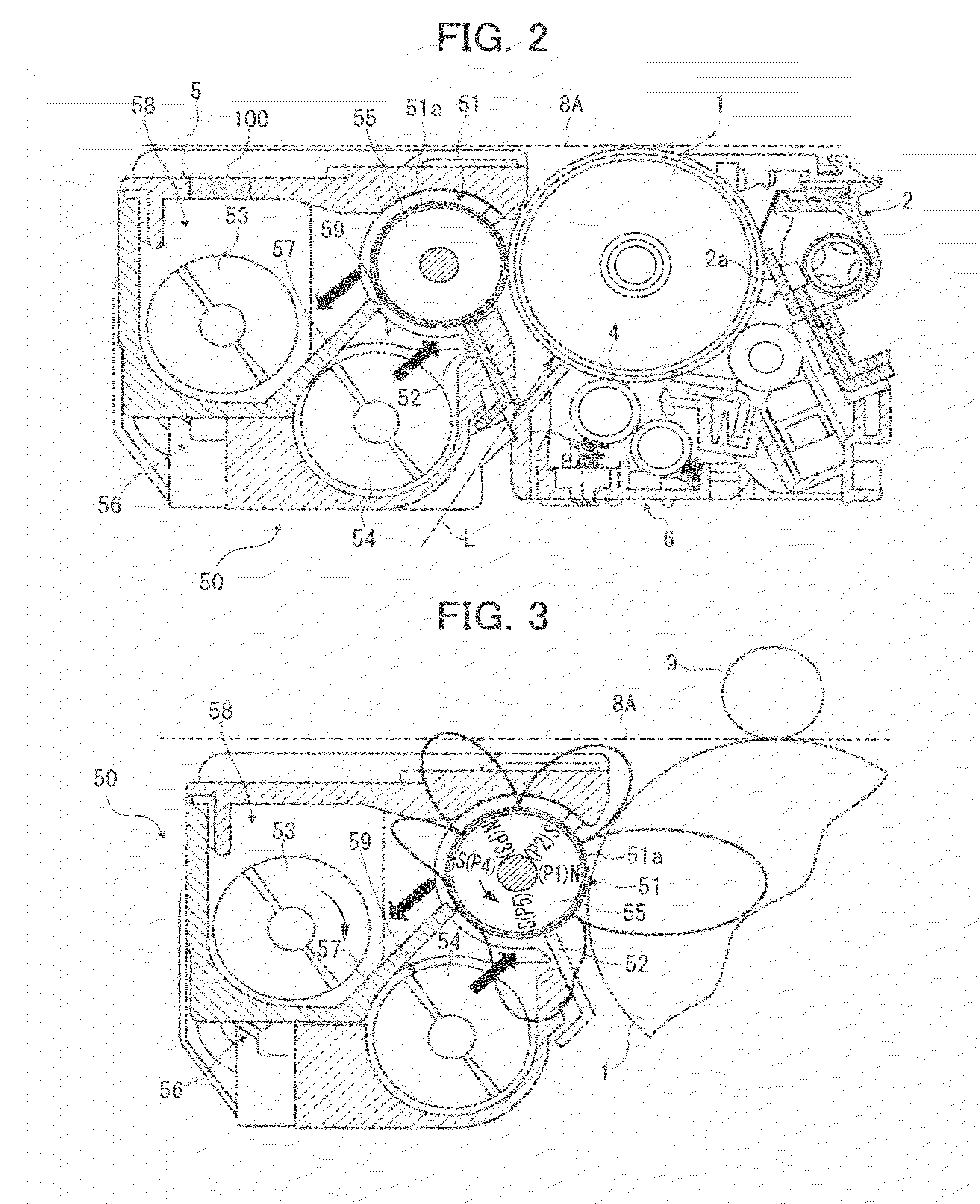 Developing device, process cartridge, and image-forming apparatus