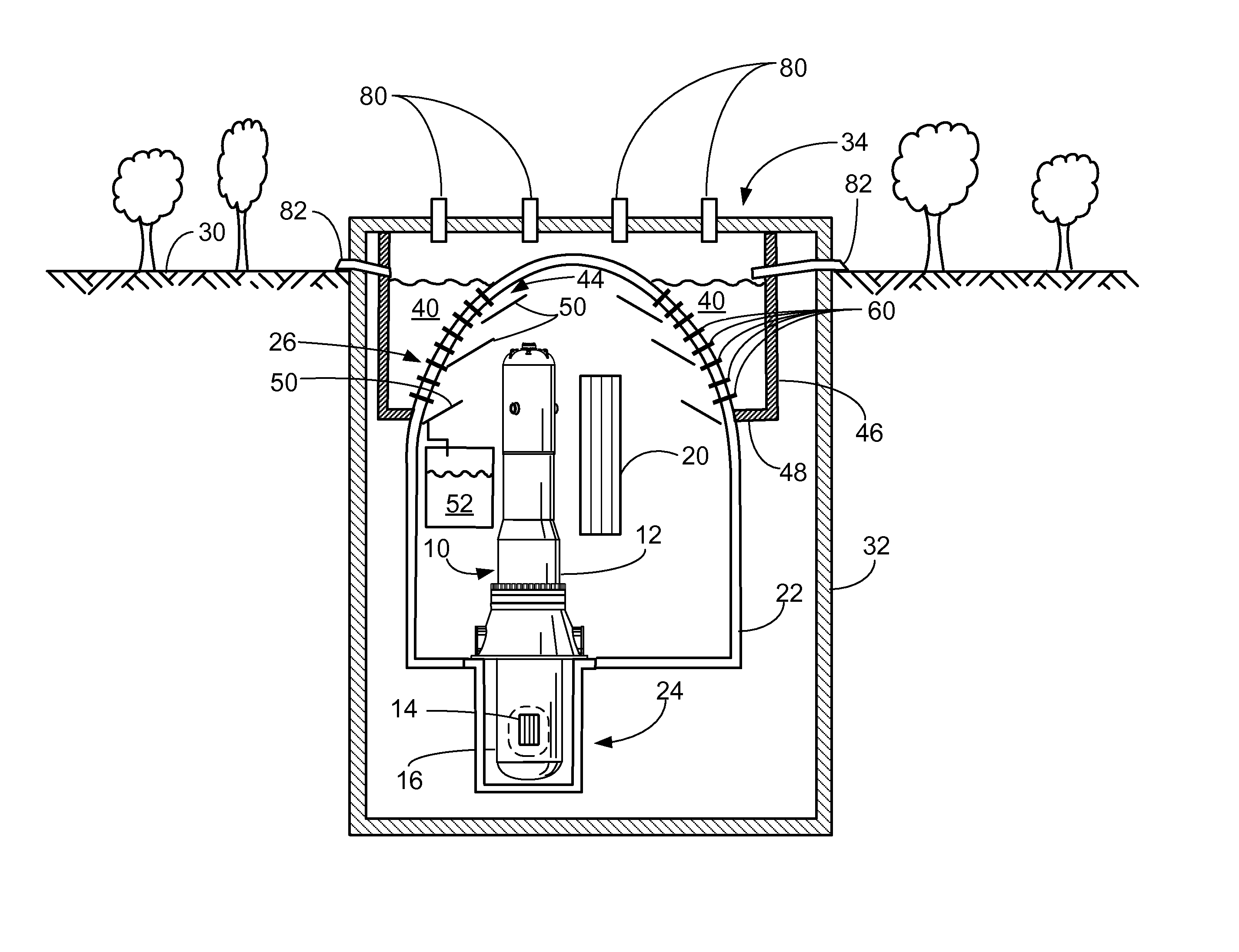 Emergency core cooling system (ECCS) for nuclear reactor employing closed heat transfer pathways