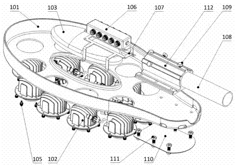 LED (Light-Emitting Diode) streetlamp utilizing lamp shell as mounting interface bracket structure