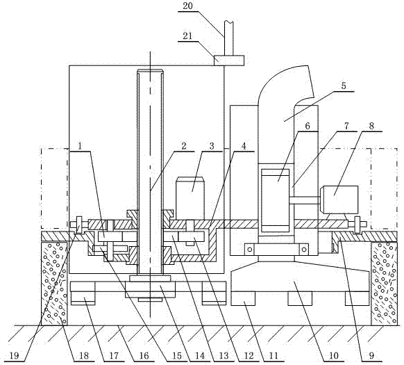 Super-large-aperture pile foundation hole drilling machine