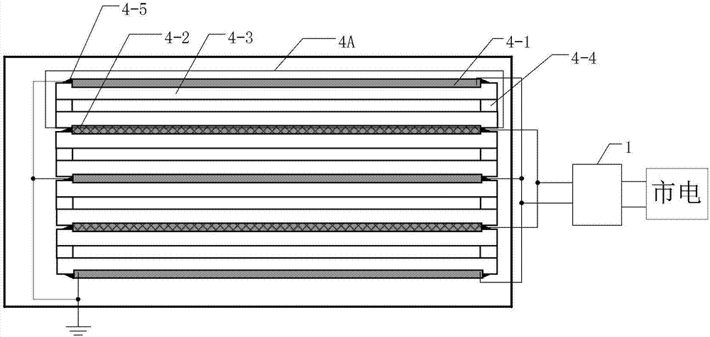 Energy-saving type VOCs (Volatile Organic Compounds) treatment device based on multi-stage dielectric barrier discharge