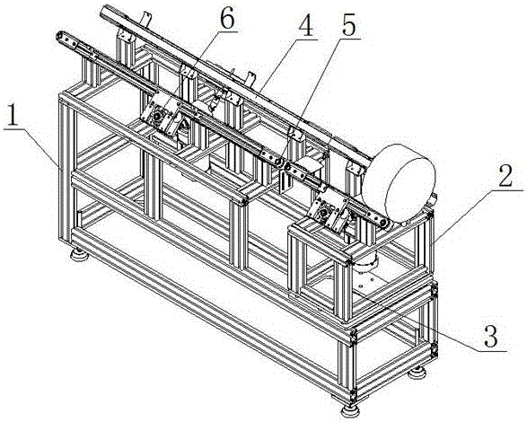 Full-automatic light conveying system of cylindrical material in axially horizontal placement state