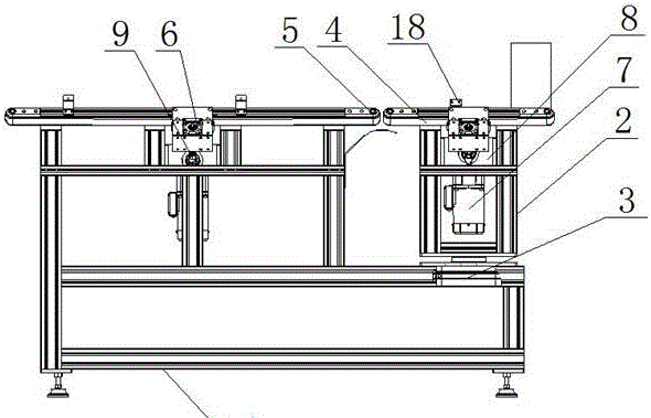 Full-automatic light conveying system of cylindrical material in axially horizontal placement state