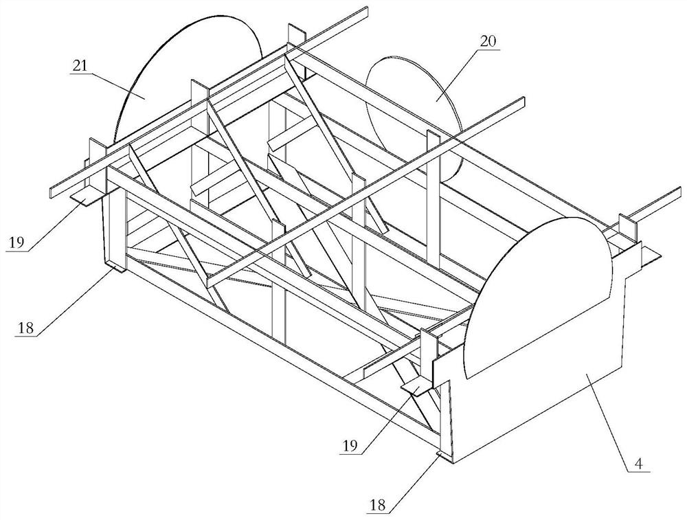 A method for installing a side-connected high-pressure escape cabin in a lifeboat