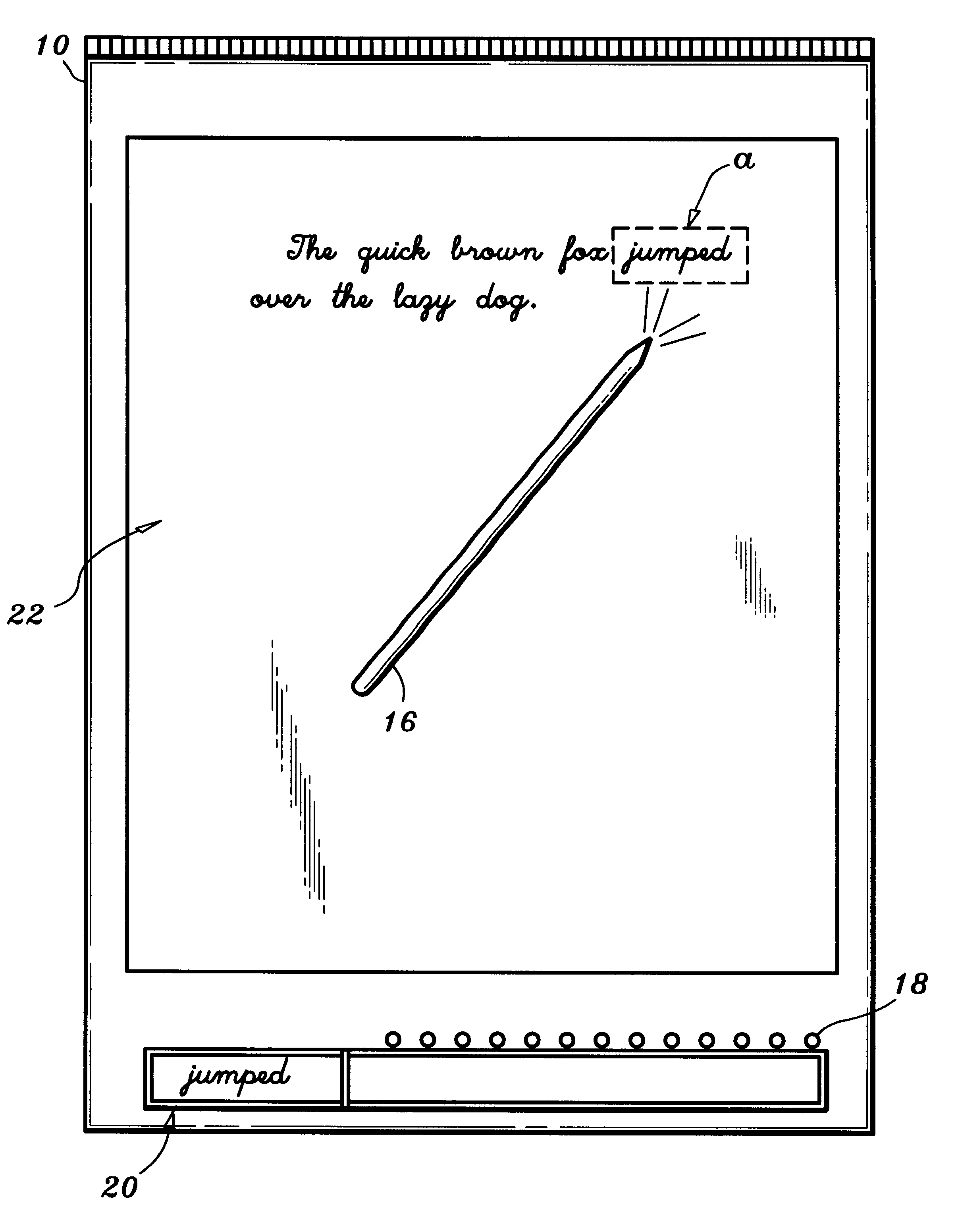 System and method for displaying page information in a personal digital notepad