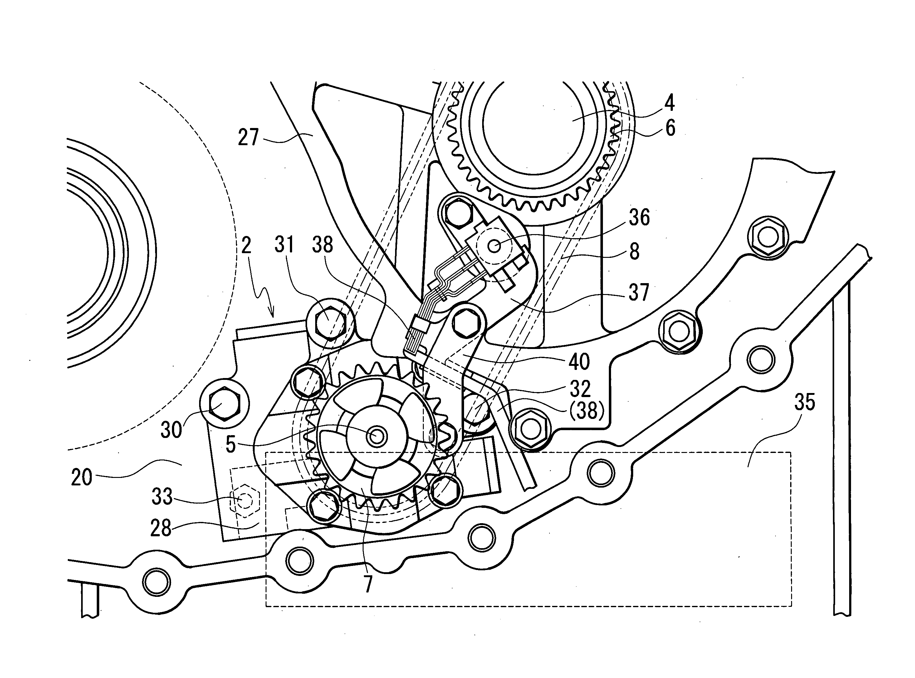 Oil pump supporting structure of automatic transmission