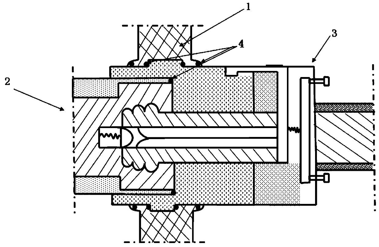 A kind of elastic clamping joint of enclosed ammonia-resistant motor