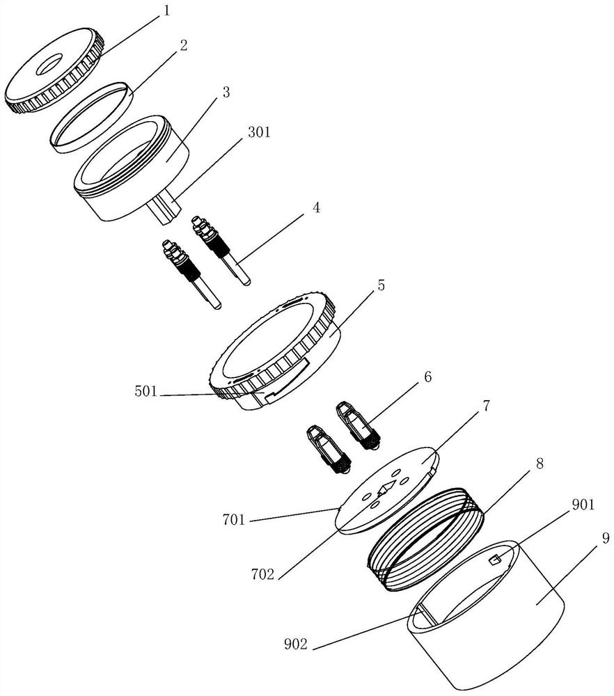 Easy-to-plug pin connector with clamping groove positioning function and automatic control method of easy-to-plug pin connector