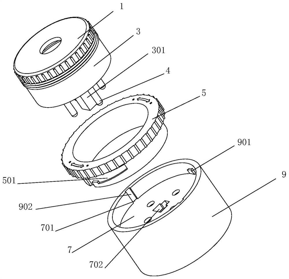 Easy-to-plug pin connector with clamping groove positioning function and automatic control method of easy-to-plug pin connector