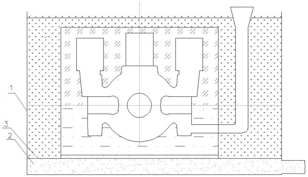 Negative-pressure vacuumizing pouring method for high-pressure regulating valve casting