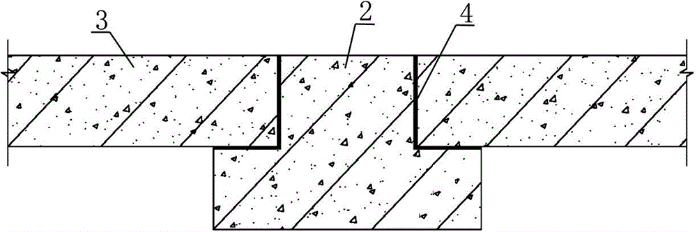 Bridge type precast reinforced concrete hidden beam slab pavement system and construction method thereof