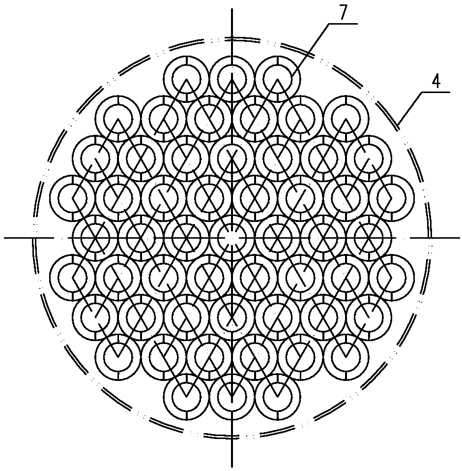 Self-support double spiral finned tube heat exchanger