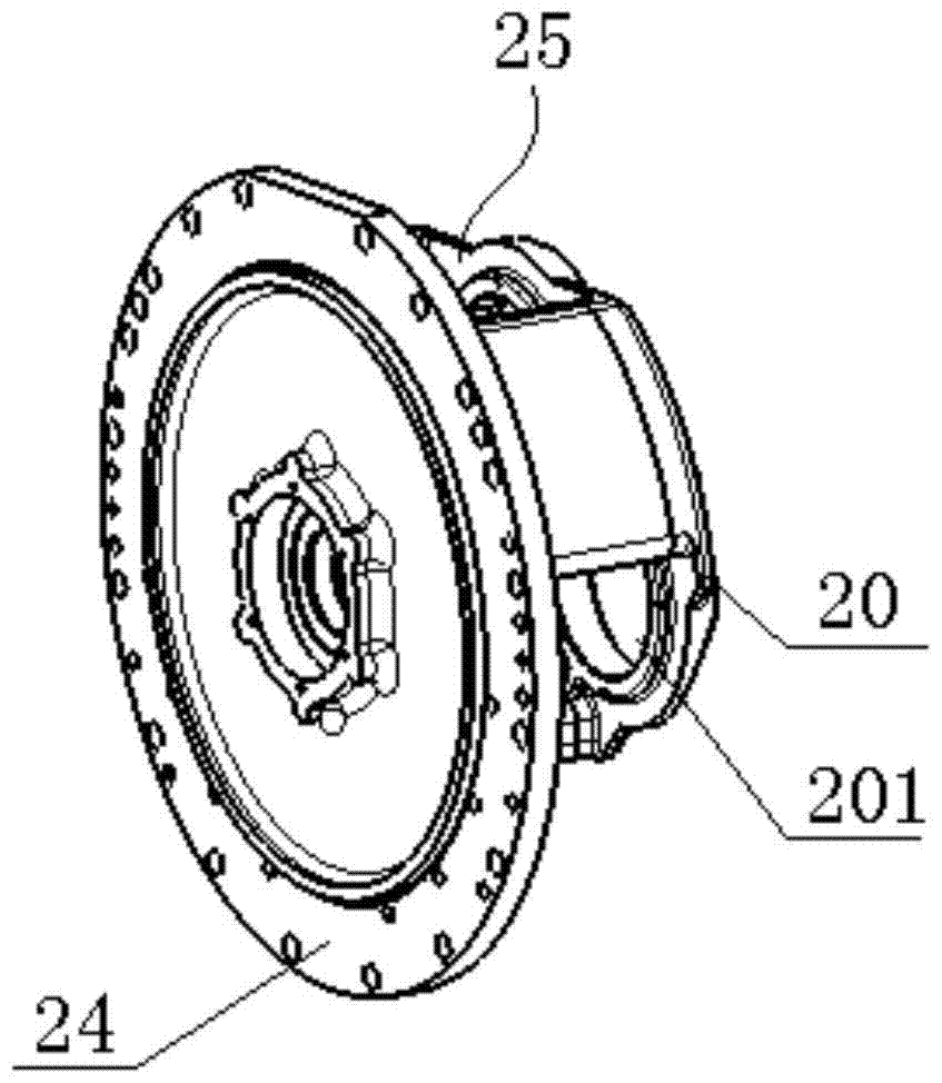 Gear support structure, wheel side motor drive system and wheel side motor drive axle