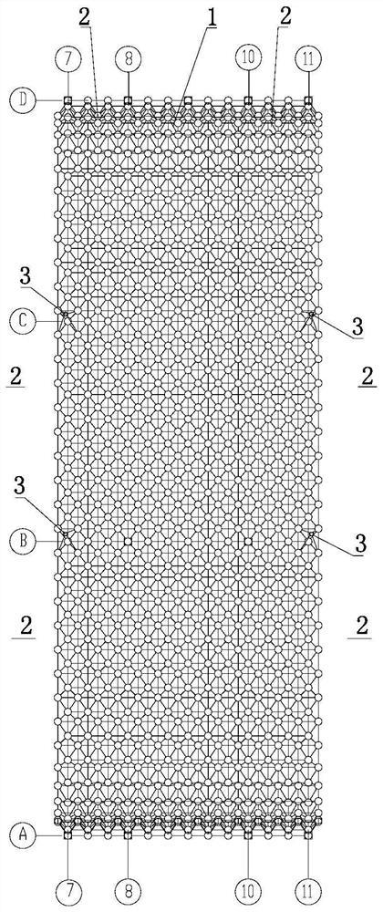 Anti-deflection construction method for large-area network frame high-altitude cantilever installation