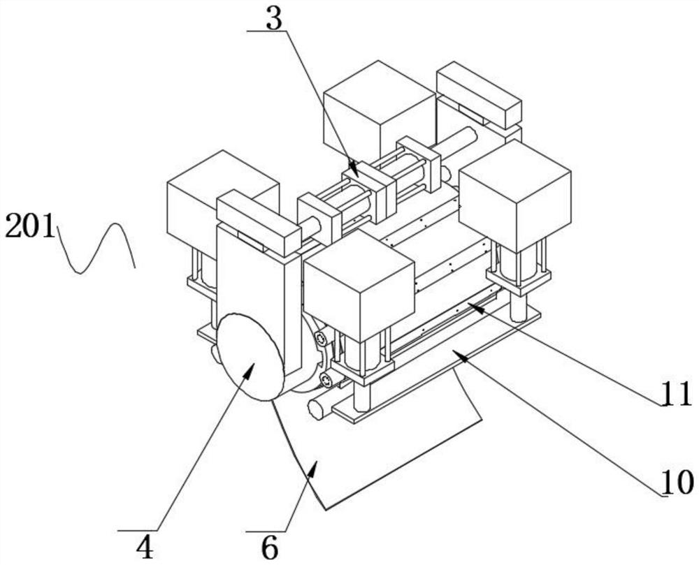 Multi-roller pressing and multi-directional coiling system based on strip steel and control method