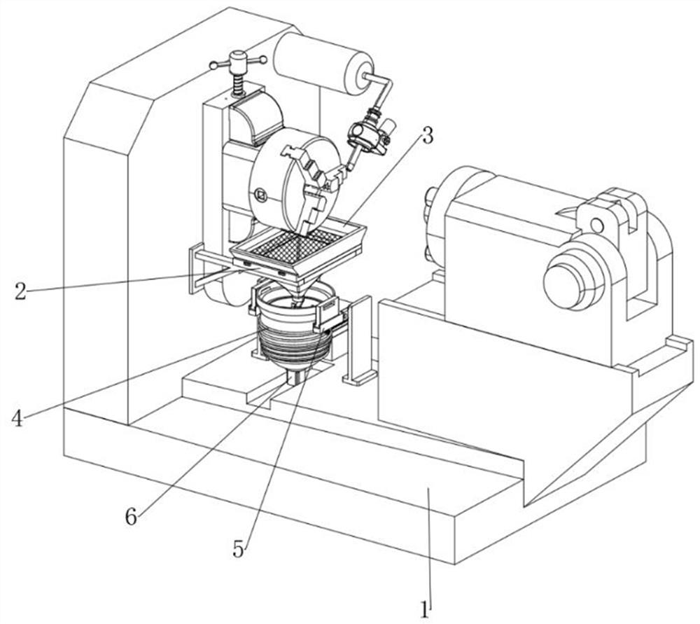 A cutting fluid cooling and degreasing device for CNC machine tools for machining