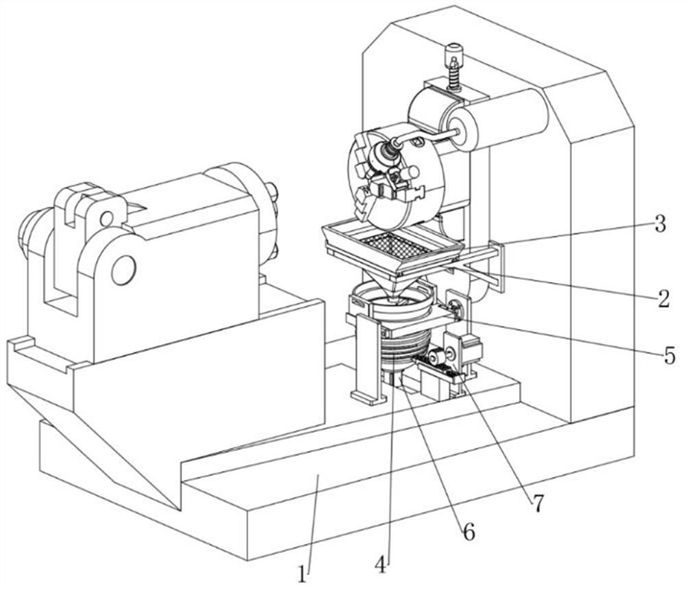 A cutting fluid cooling and degreasing device for CNC machine tools for machining