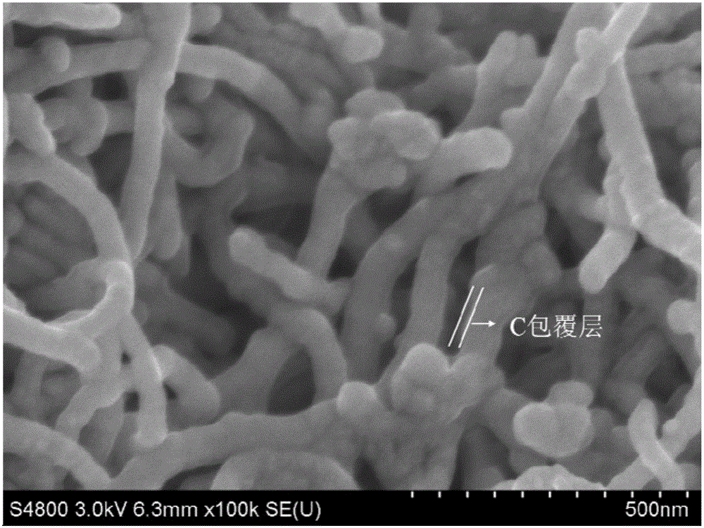 Preparation method of C/SnO2/CNT (carbon nano tube) composite material of core shell structure for lithium ion battery cathode