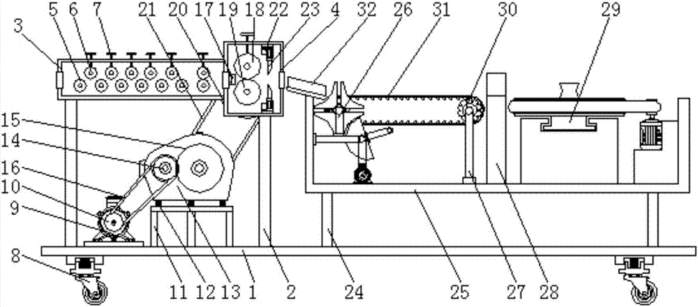 Automatic steel wire cutting, conveying and bending device