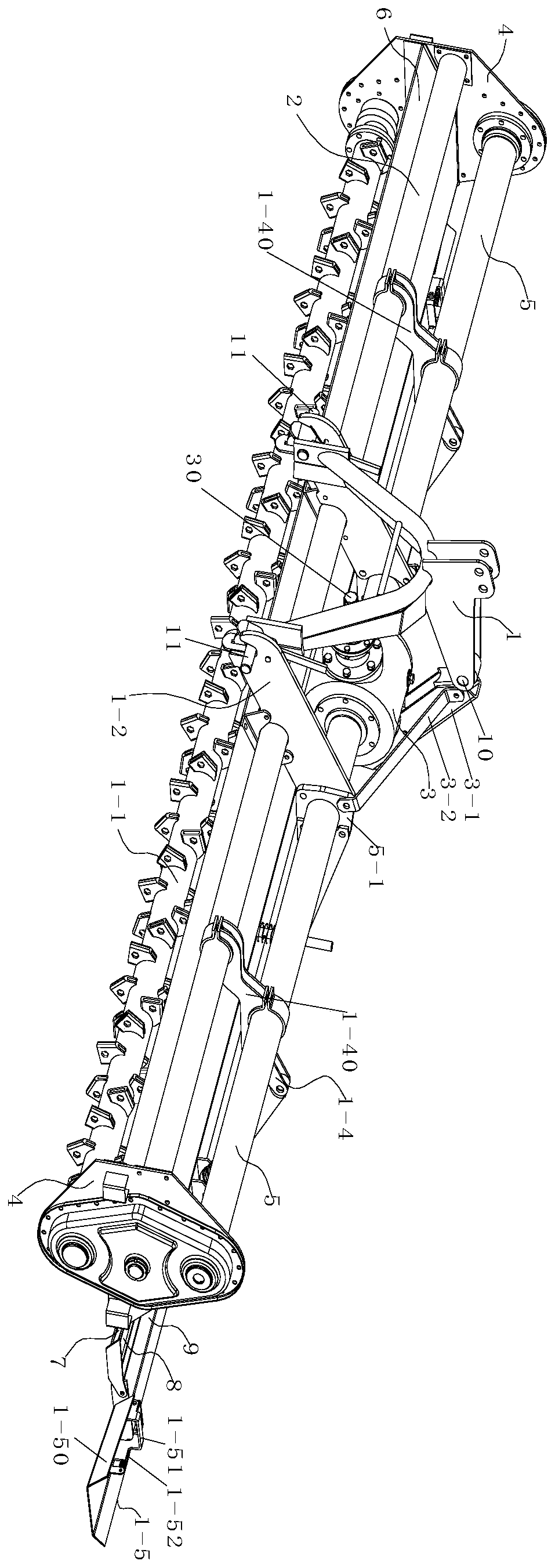 Integrated mud stirring machine for operating paddy field