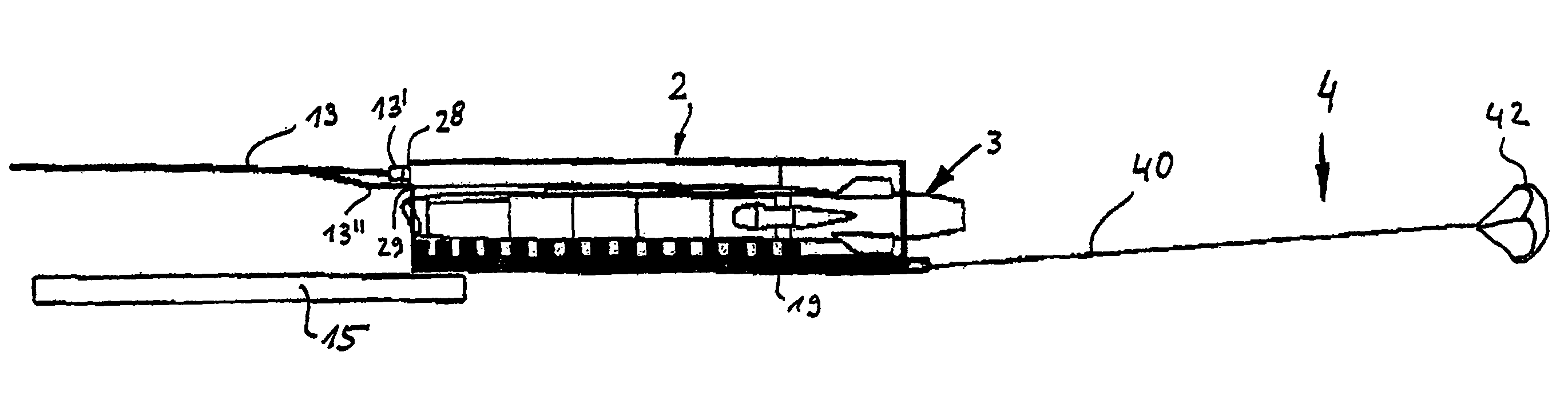 Device for launching unmanned missiles from an aircraft