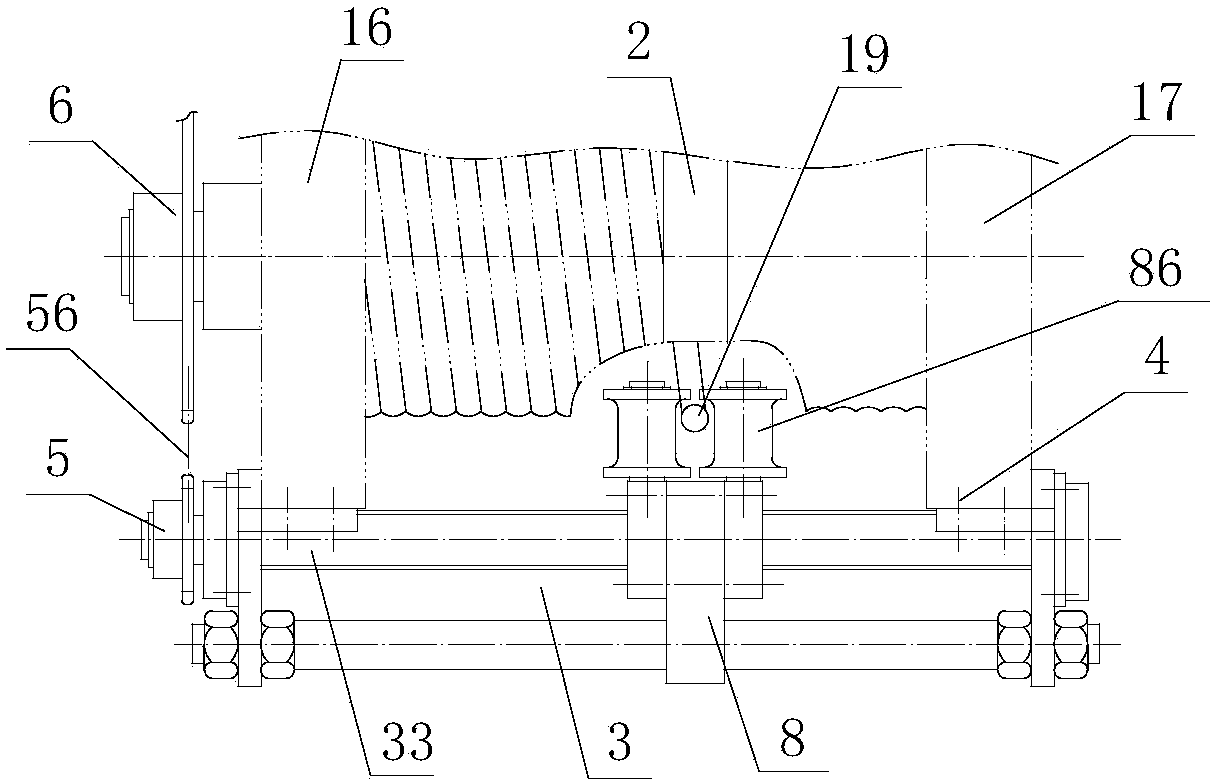 Rope guiding machine with guide rod type adjustable rope guiding device and clamp type rope pressing device