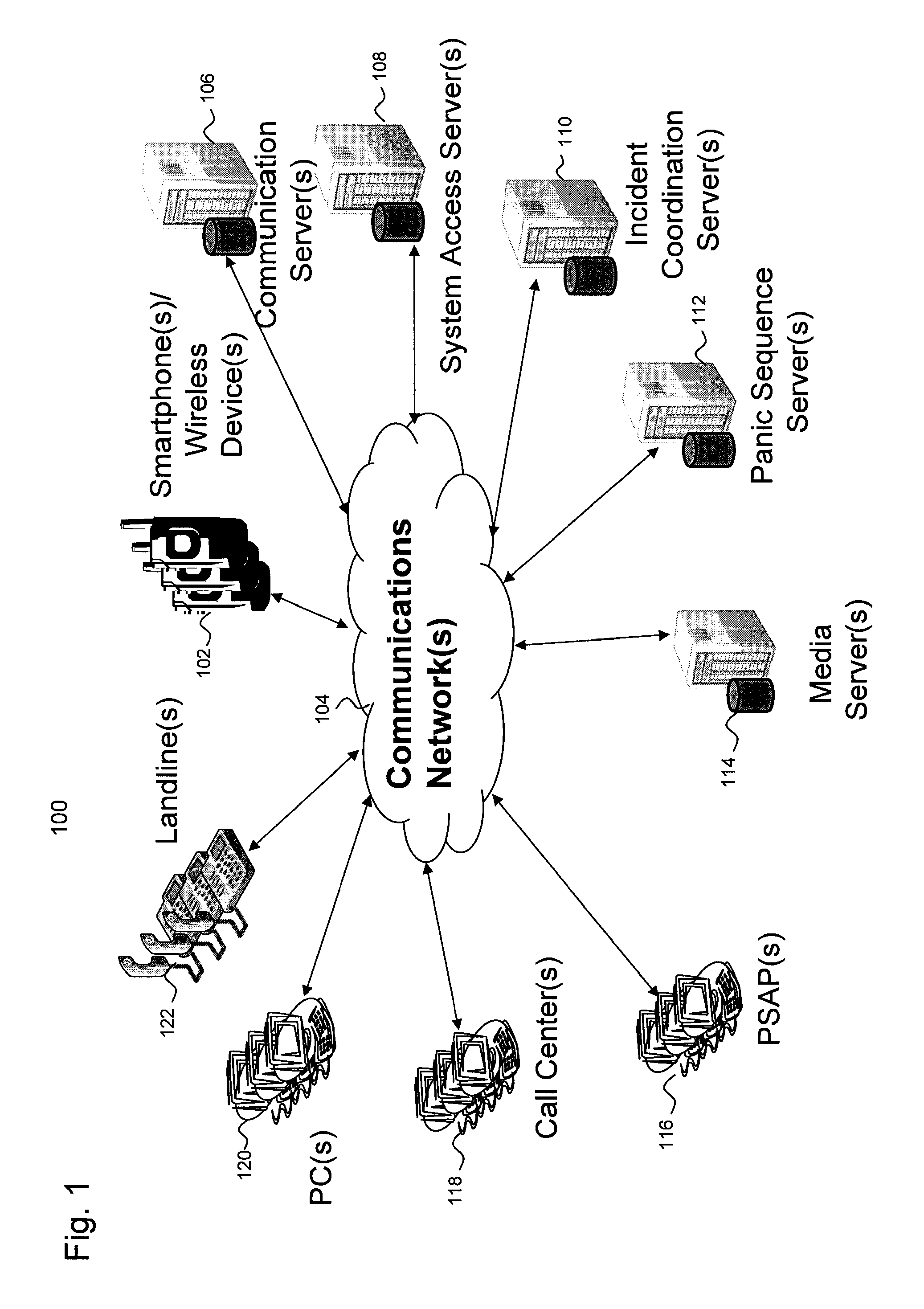 Wireless device emergency services connection and panic button, with crime and safety information system