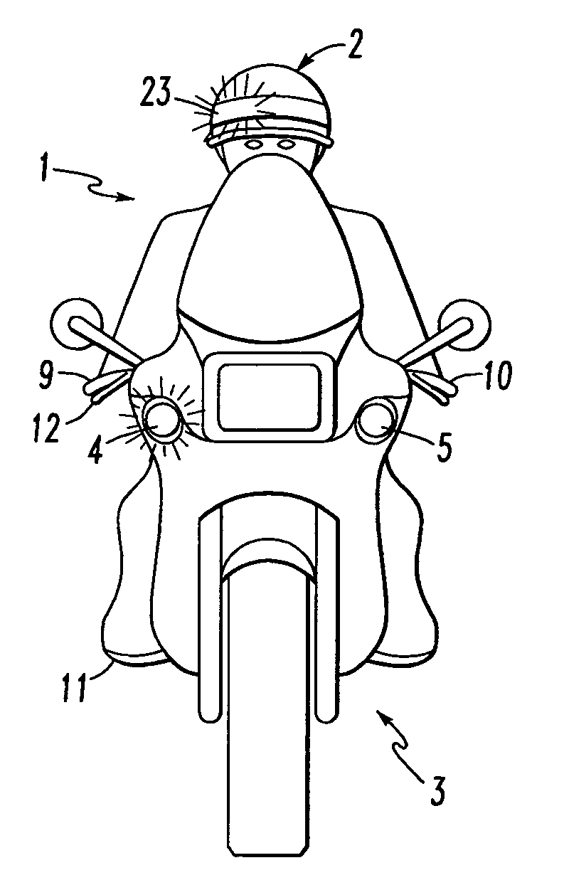 Helmet having a ring of light