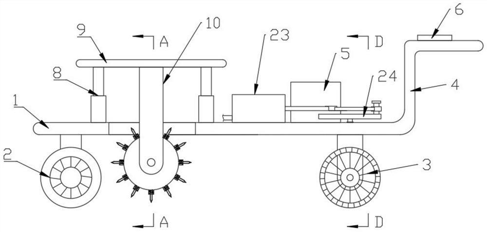 Fertilizer applying device for water chestnut planting