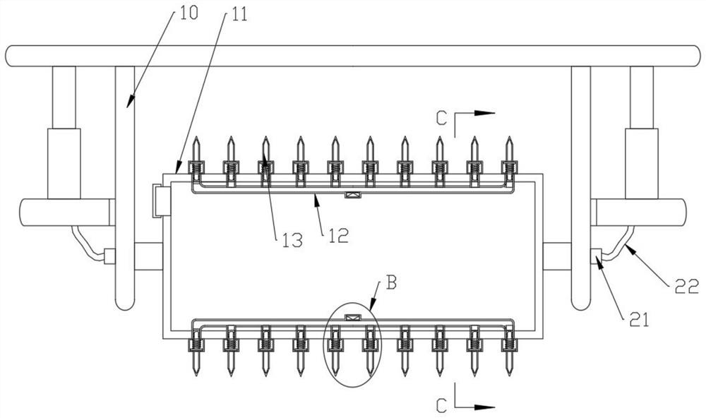 Fertilizer applying device for water chestnut planting