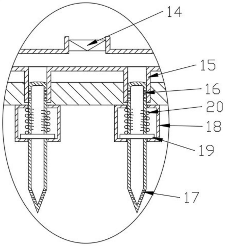 Fertilizer applying device for water chestnut planting