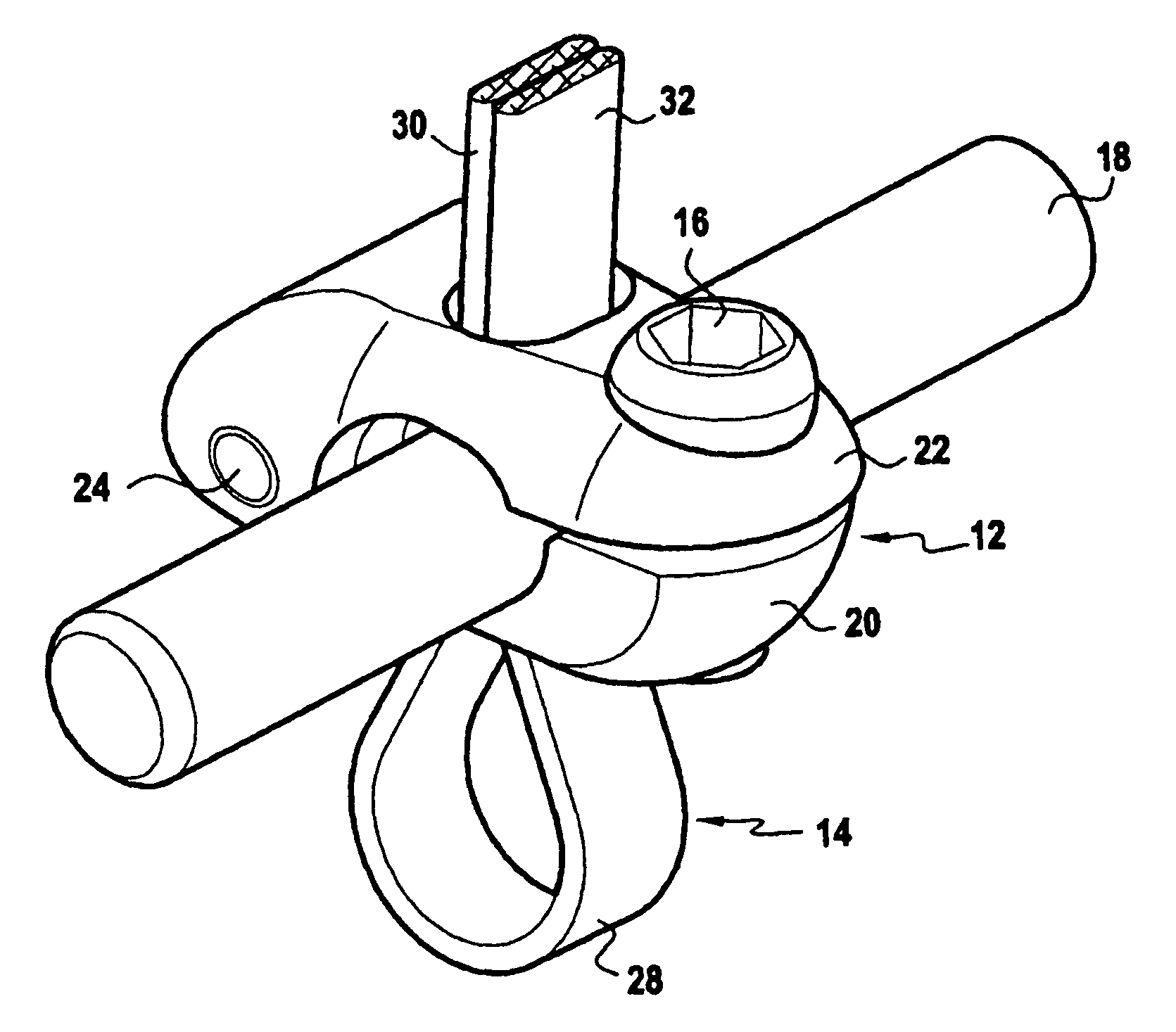 Flexible tie fastening system