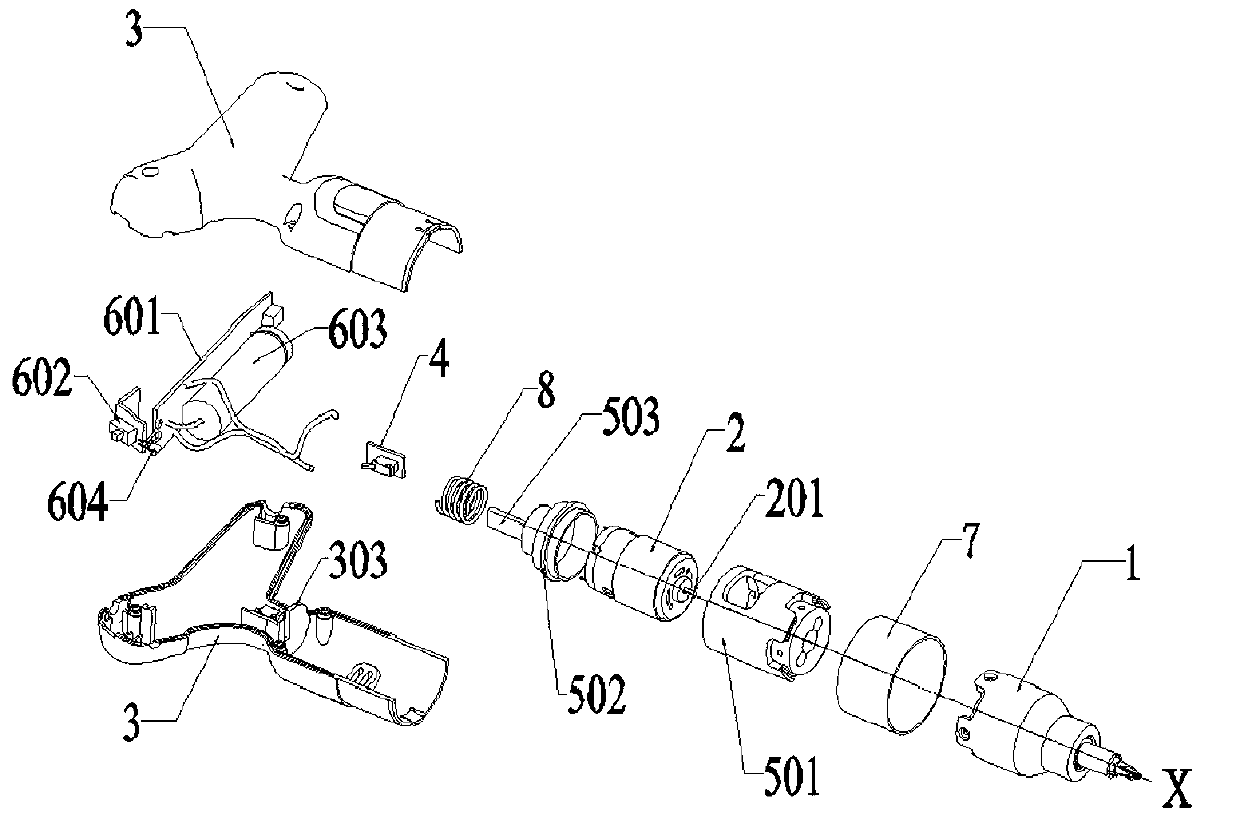 Electric tool triggered by pressure