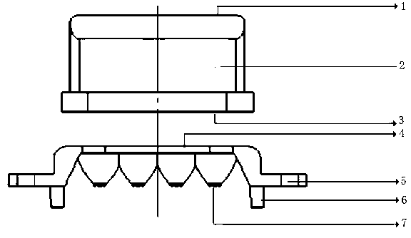 LED navaid lamp optical assembly used for generating rectangular spots