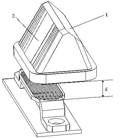 LED navaid lamp optical assembly used for generating rectangular spots