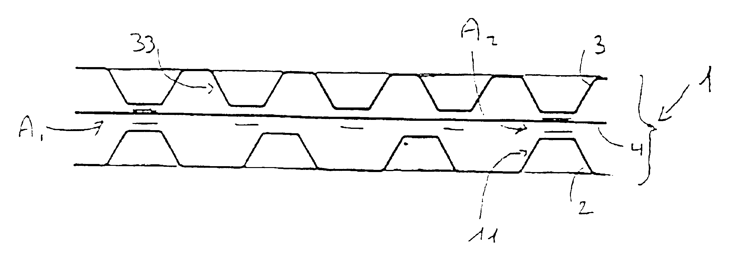 Three-ply absorbent paper product and method of making