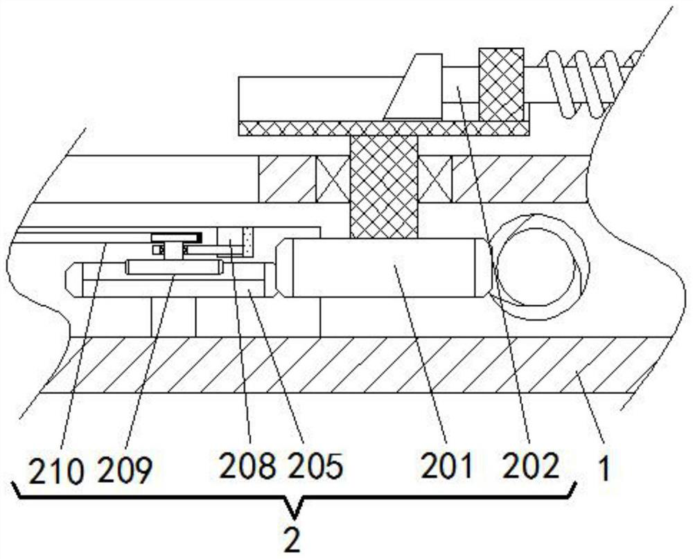 Lower limb single stepping distance adjusting component used in orthopedic rehabilitation exercise