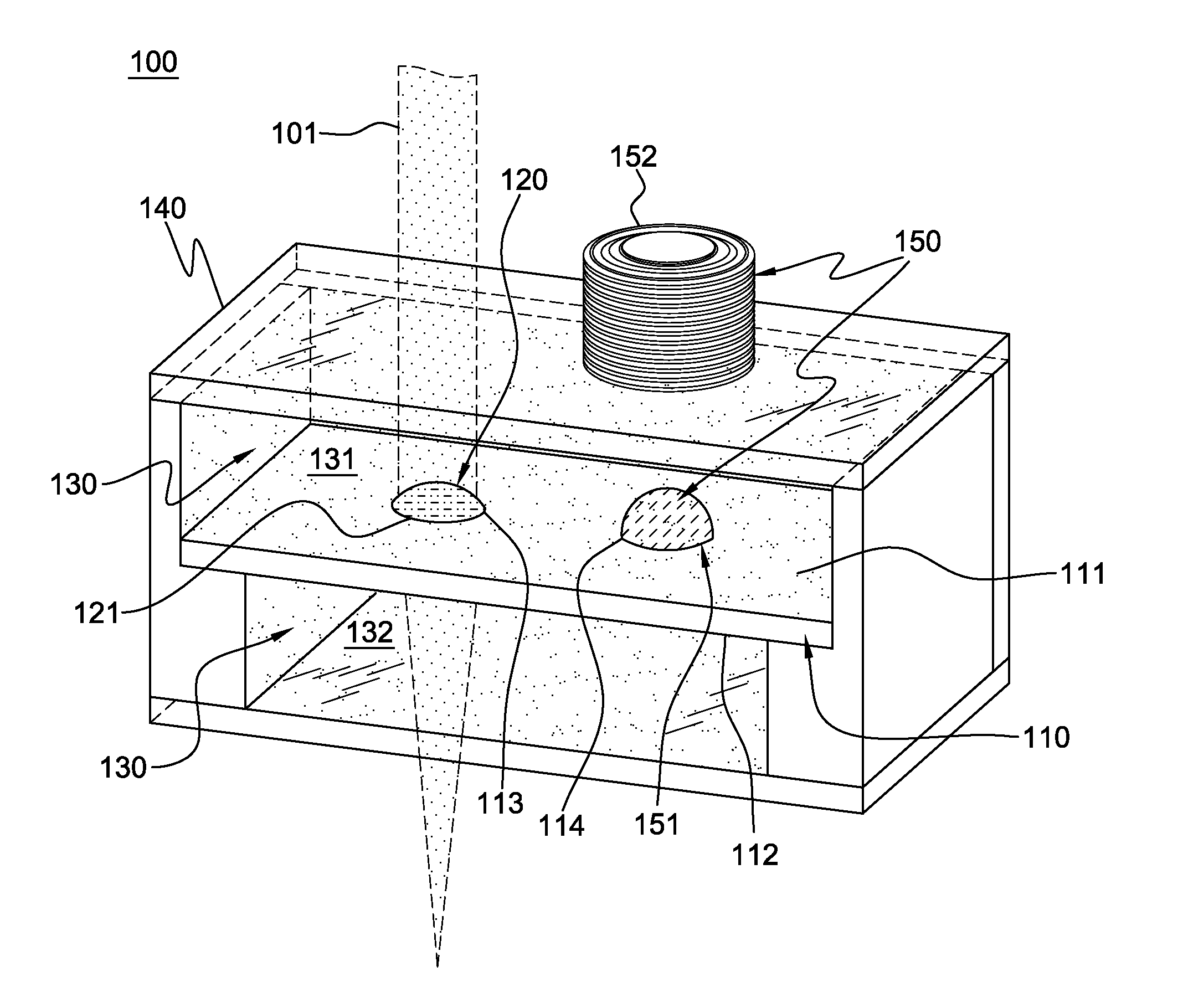 Pinned-contact, oscillating liquid-liquid lens and imaging systems