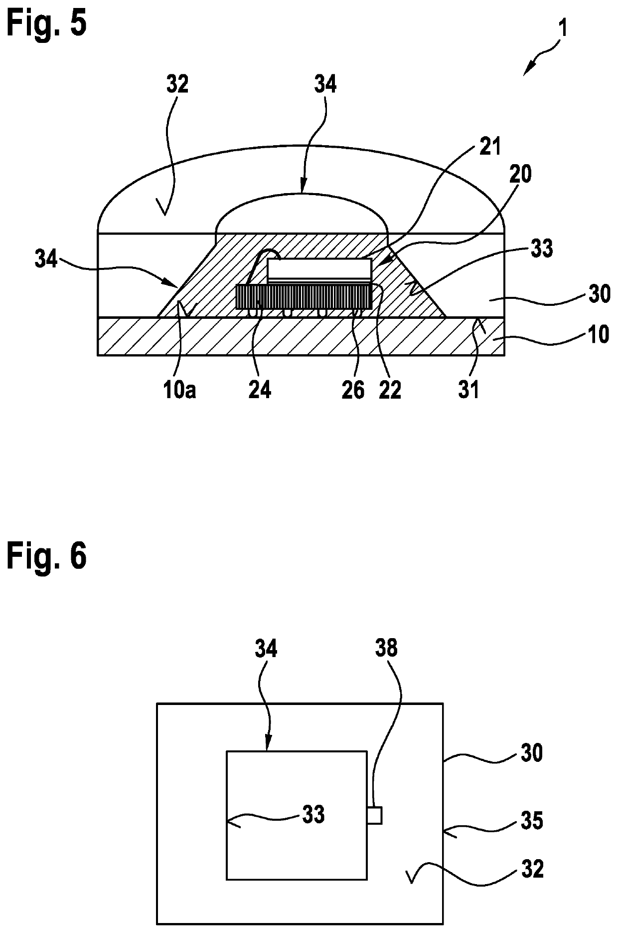 Pressure detecting unit for a measuring device for measuring a pressure status value of a plant specimen, and method for manufacturing a pressure detecting unit