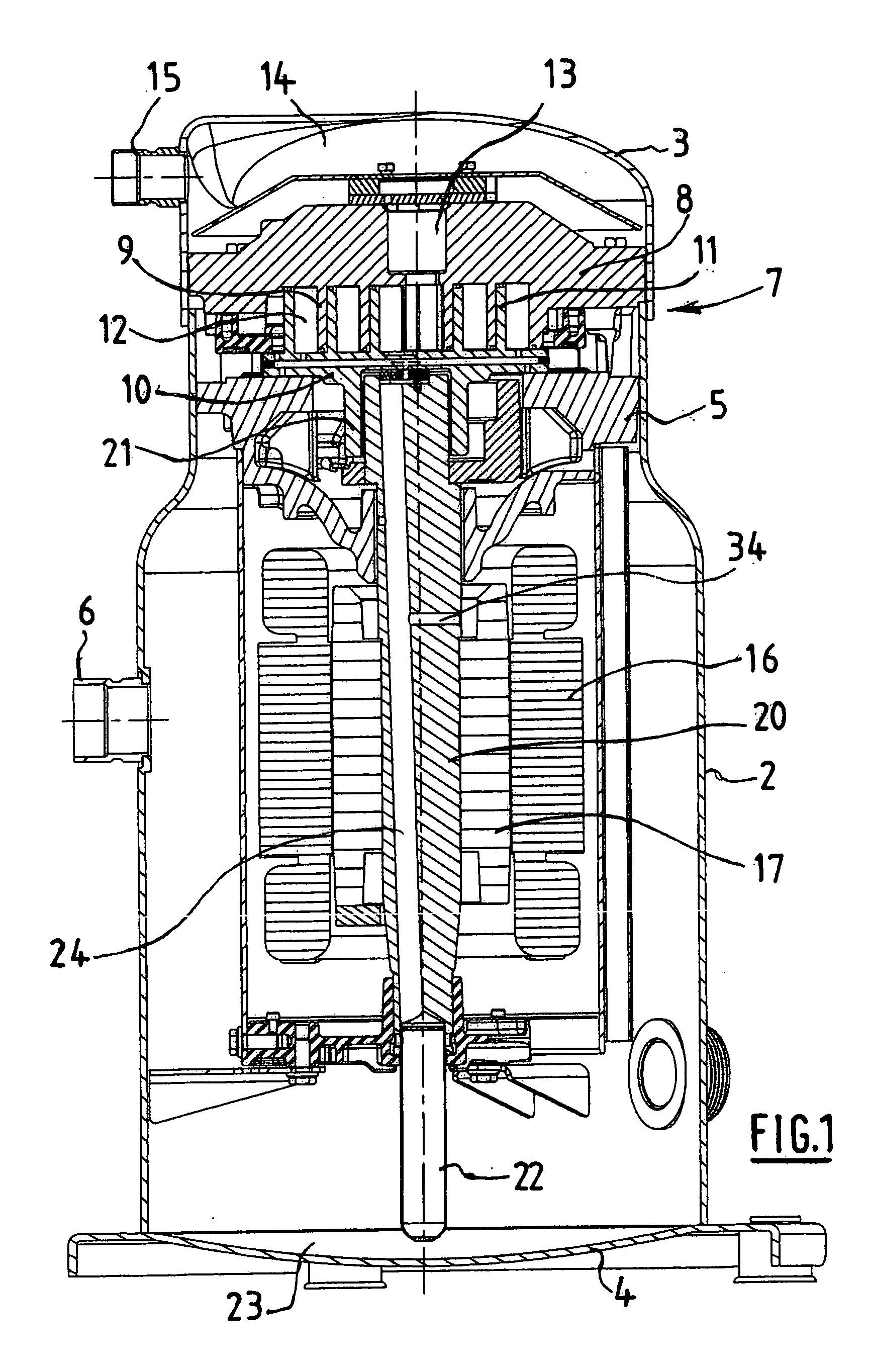 Refrigerating compressor with variable-speed coils