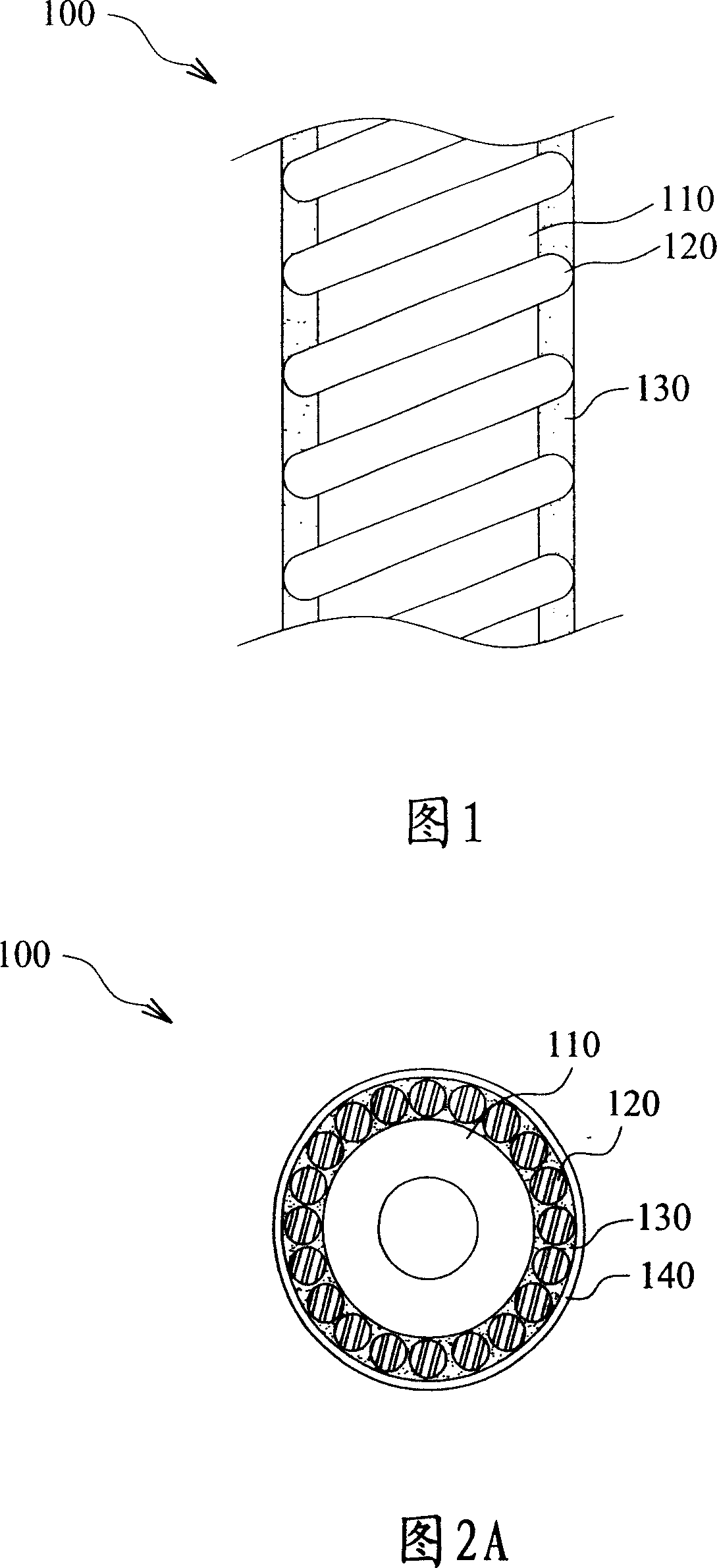 Composite shock-absorbing material, mfg. method and product