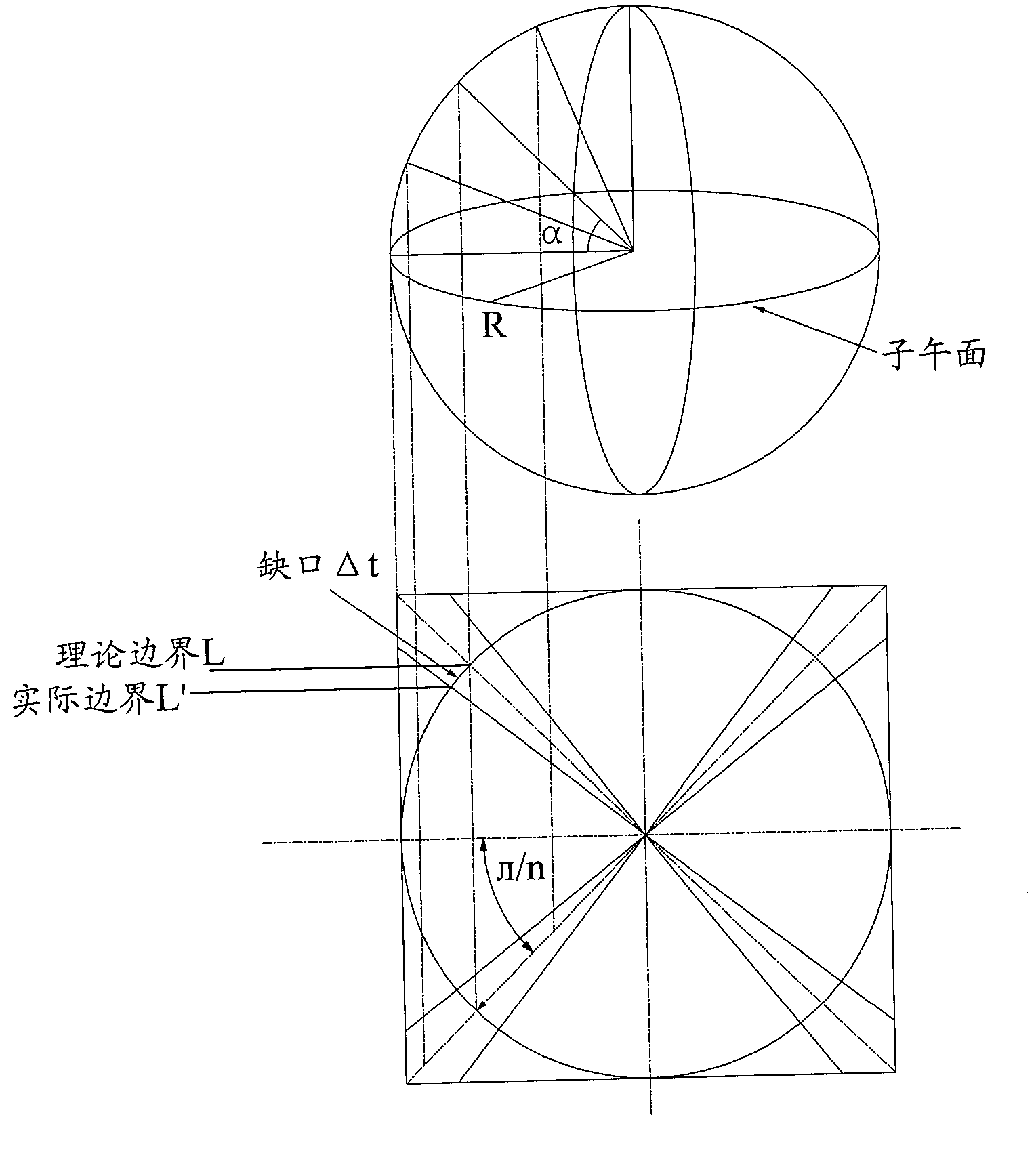 Spherical surface frame of airplane body and method for manufacturing spherical surface frame