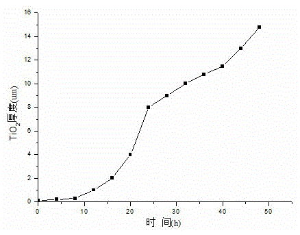 A preparation method of titanium dioxide film coating on the surface of titanium alloy microporous bone