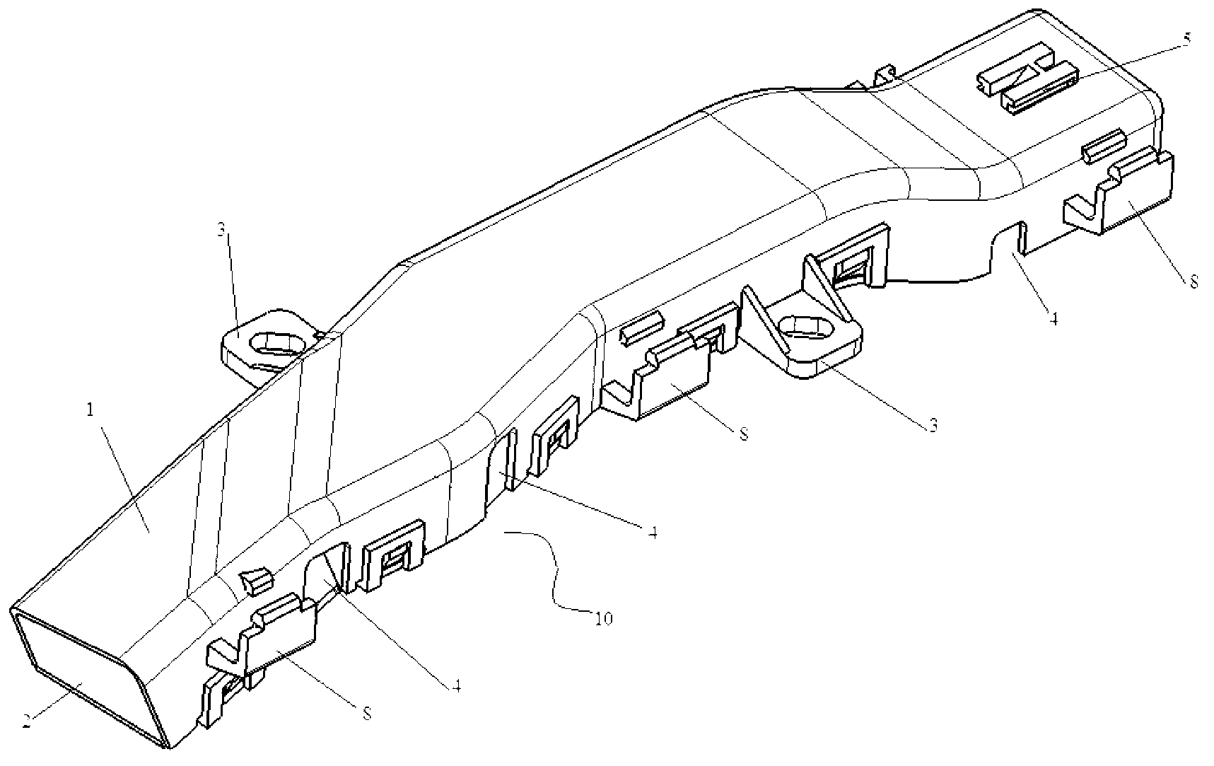 Automobile wire harness fixing support