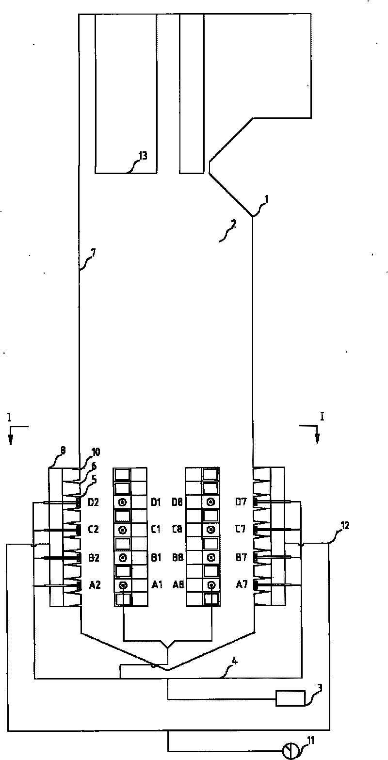 Hexagonal or octagonal tangential arrangement of fuel-oil or fuel-gas single-fireball direct-flow combustors