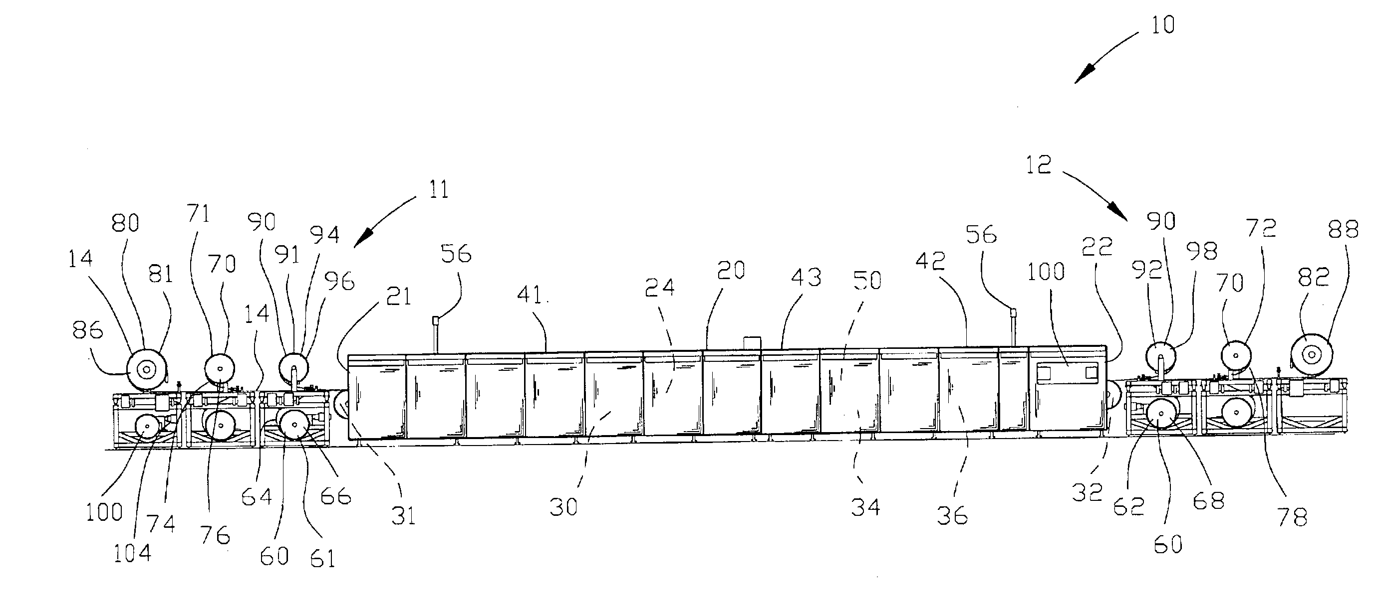 Apparatus and method of continuous sintering a web material