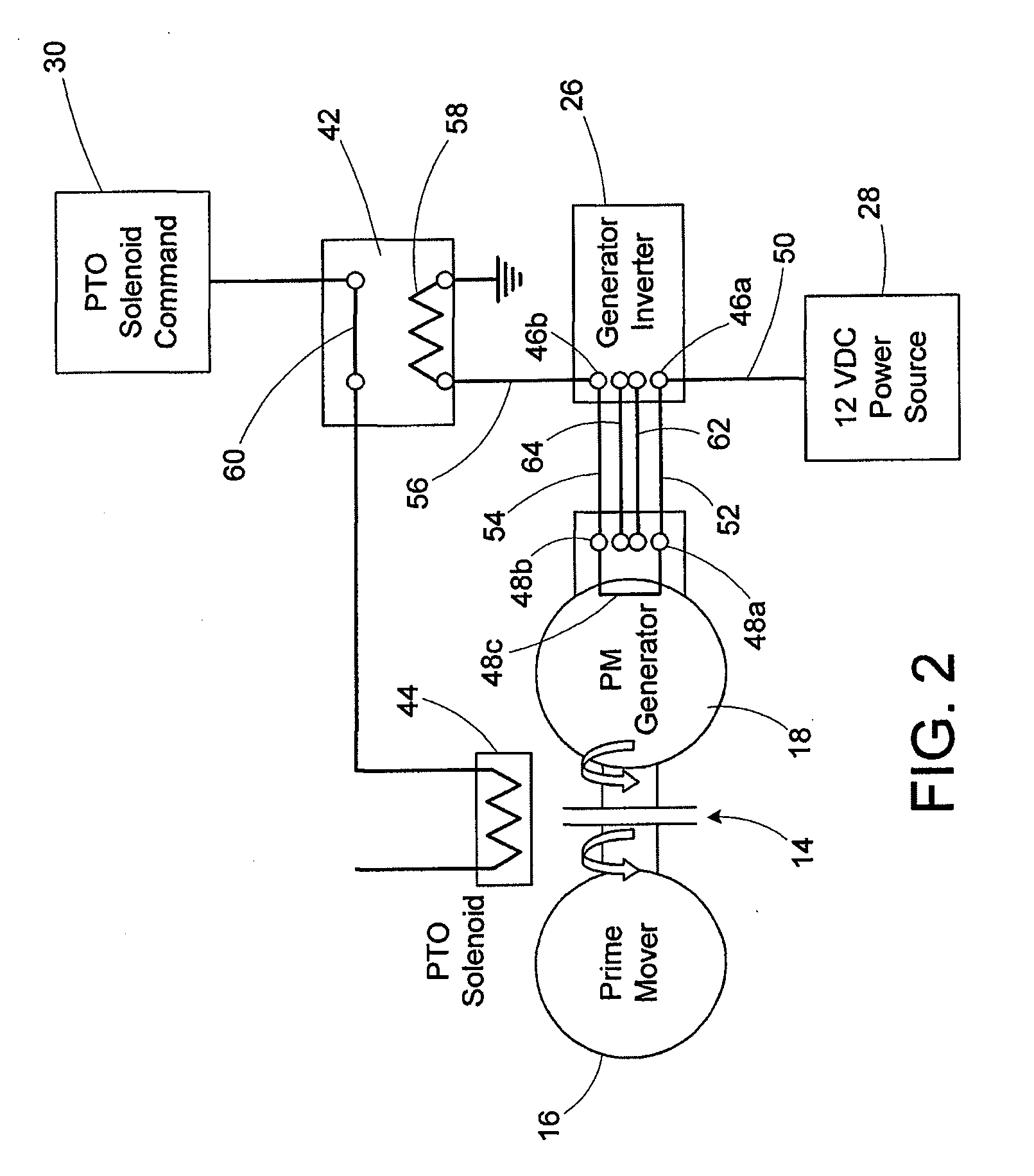 Electrical interrupt system and method for use in a hybrid system