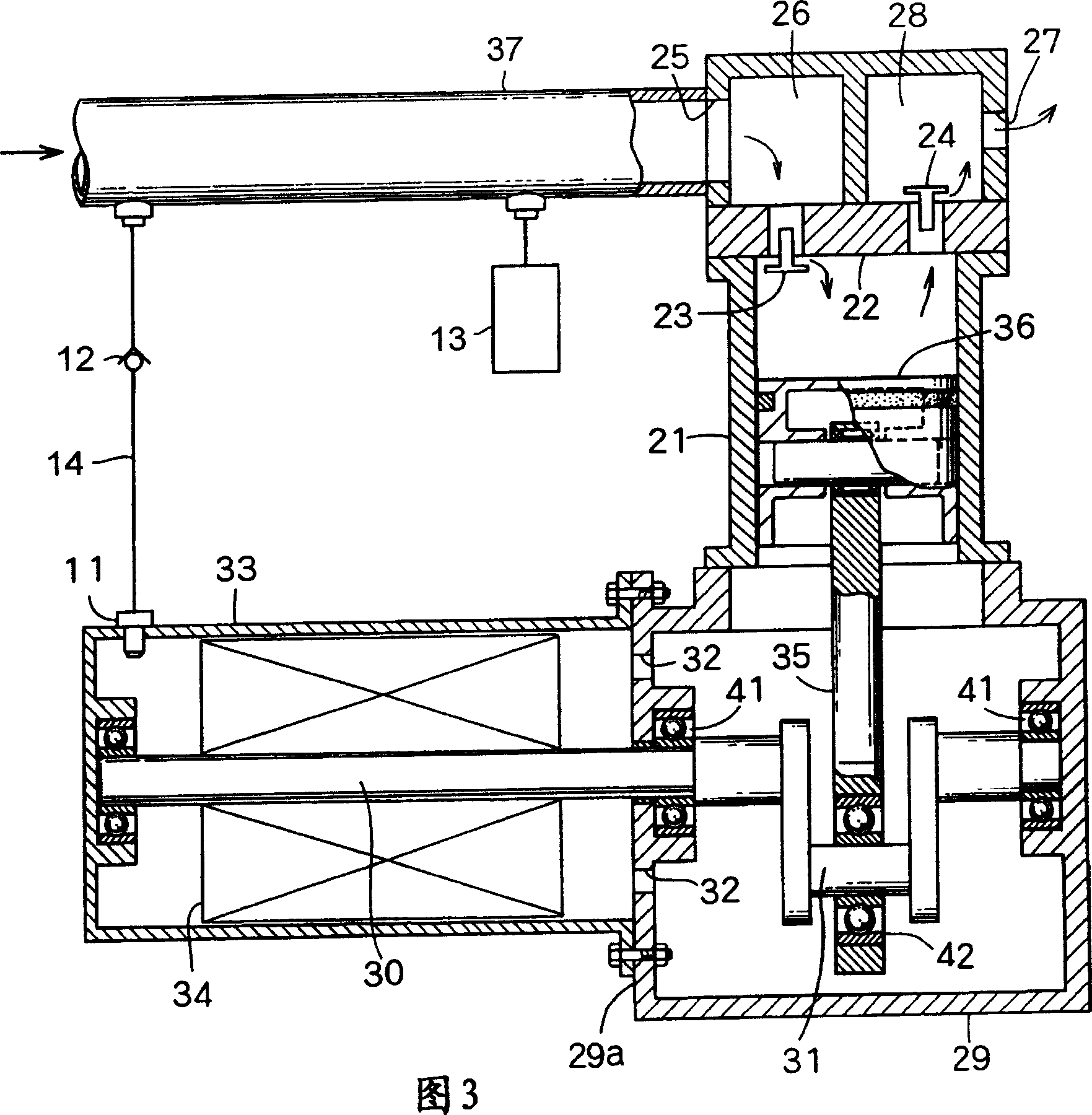 Booster-type gas compressor