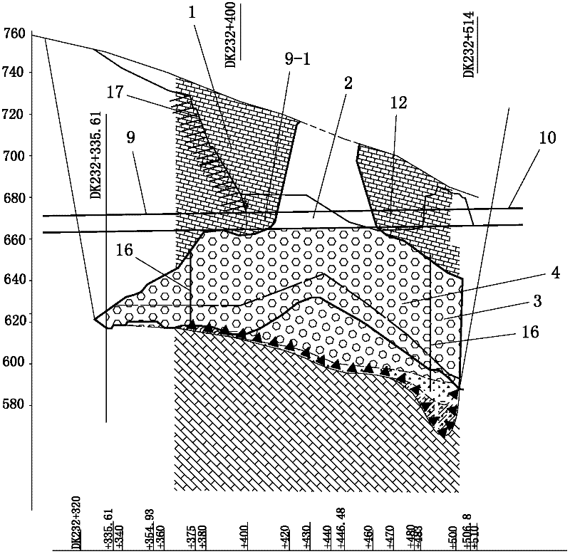 Large-scale karst cavity treatment method for karst tunnel