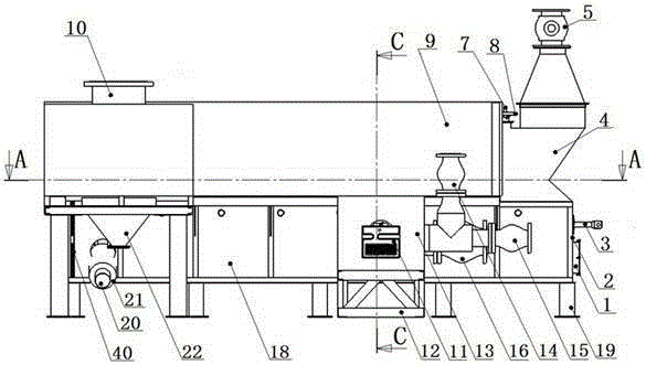 Moving bed biomass pyrolysis equipment